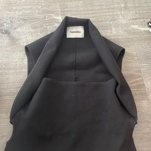 Super unique black shirt with shoulder detail